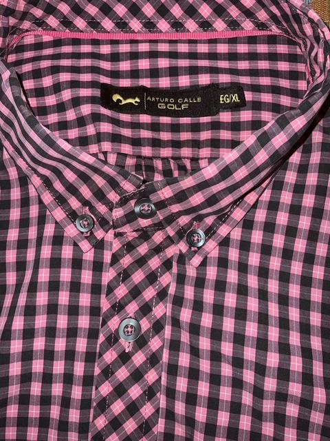 ARTURO CALLE Camisa manga corta a cuadros. Talla XL