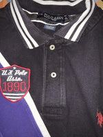 U.S POLO ASSN Polo para hombre con corte diagonal. Talla XL