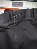 DOCKERS Pantalón negro en dril para hombre . Talla 36 x 32