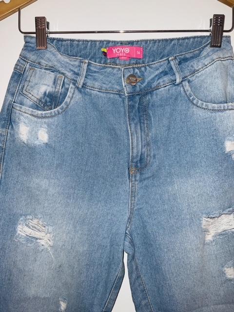 YOYO JEANS Mom Jean para jovencita. Talla 16