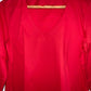 LEONISA Blusa en popelina cuello en pico. Talla S