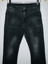 MANGO Jean bota Flare color negro. Talla 38