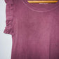MADE WITH LOVE Camiseta con arandelas en mangas. Talla S*