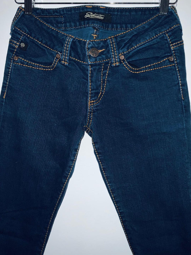 SERFONTAINE Jean cinco bolsillos semi descaderado. Talla 26