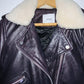 MANGO Chaqueta tipo Biker en cuero. Talla S