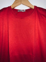 STRADIVARIUS Camiseta con hombreras roja. Talla S