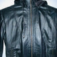 CHAQUETA En cuero tipo bomber para mujer. Talla S