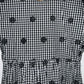 INA Vestido corto bordado ojalillo. Talla S