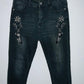 SYBILLA Jean cinco bolsillo skinny bordado. Talla 10