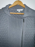 CALVIN KLEIN Sweater tejido cruzado con cierre. Talla XS