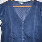 NAF NAF Blusa efecto plumeti con encaje. Talla L