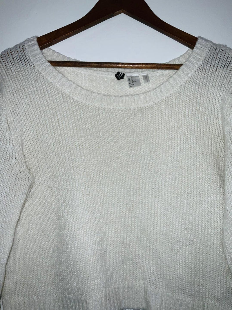 H&M Sweater tejido crema. Talla 10