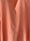 ESPRIT Blusa camisera a rayas coral. Talla S