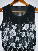 RAGGED Vestido estampado Rosas. Talla M