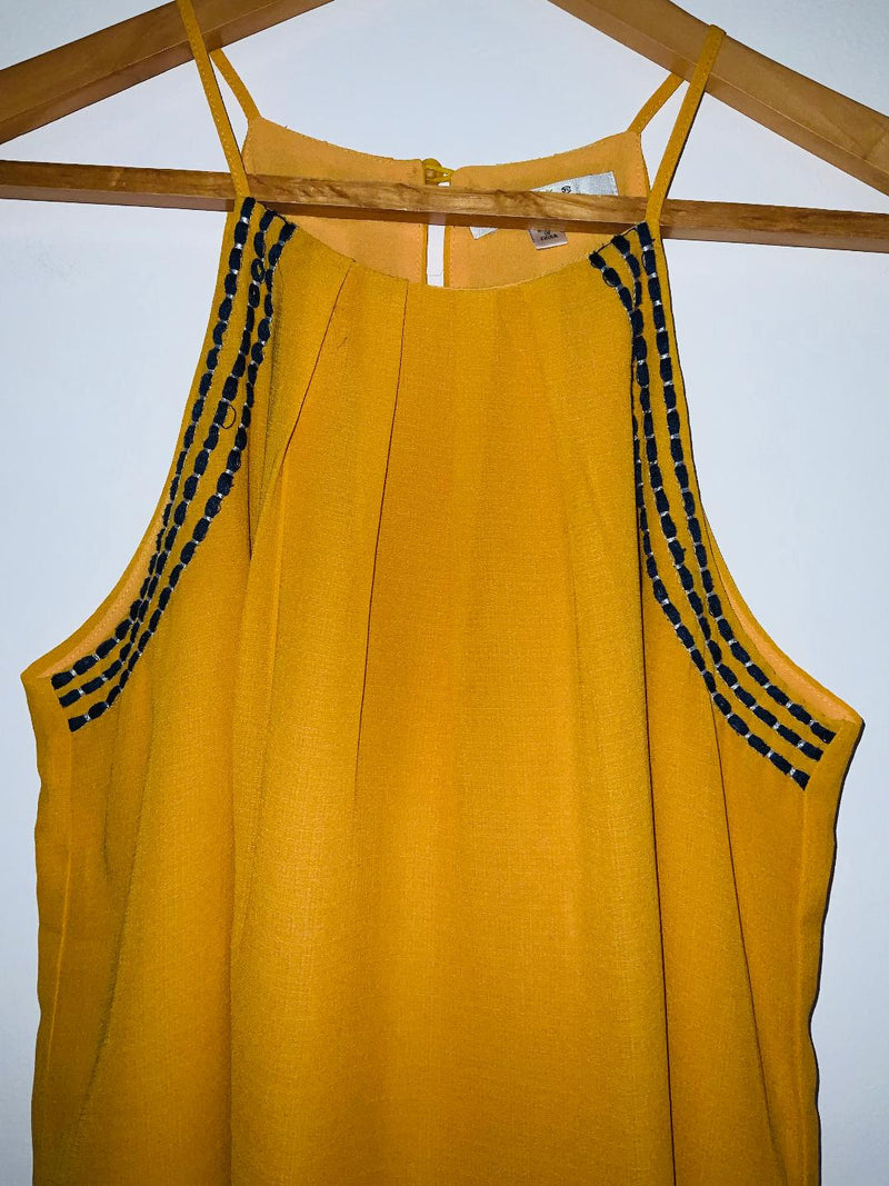 PAPAYA Blusa de tiras cuello halter. Talla L