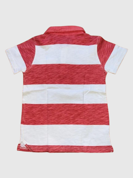 CARTERS Camiseta polo estampada a rayas para niño. Talla 4