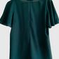 MANGO Blusa con aplicaciones en encaje. Talla S
