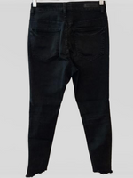 DENIMLAB Pantalón cinco bolsillos en dril negro. Talla 10