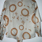 ANARIAS Kimono corto estampado sellos. Talla Única