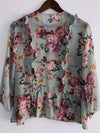 NAF NAF Blusa en chiffon estampada flores. Talla M