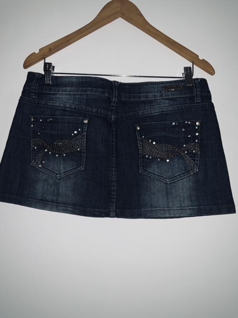 PY JEANS Mini Falda en indigo. Talla S/M