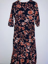 CÉNTRICA Vestido largo de flores. Talla XS