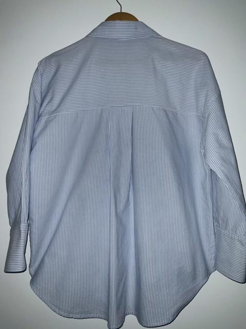 ZARA Blusa camisera oxford a rayas. Talla XS