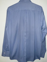 ROLAND Camisa para hombre a rayas preteñida azul. Talla XL