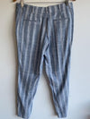 MANGO Pantalón preteñido rayas chambray. Talla 40 ( M )