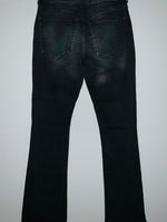 MANGO Jean bota Flare color negro. Talla 38