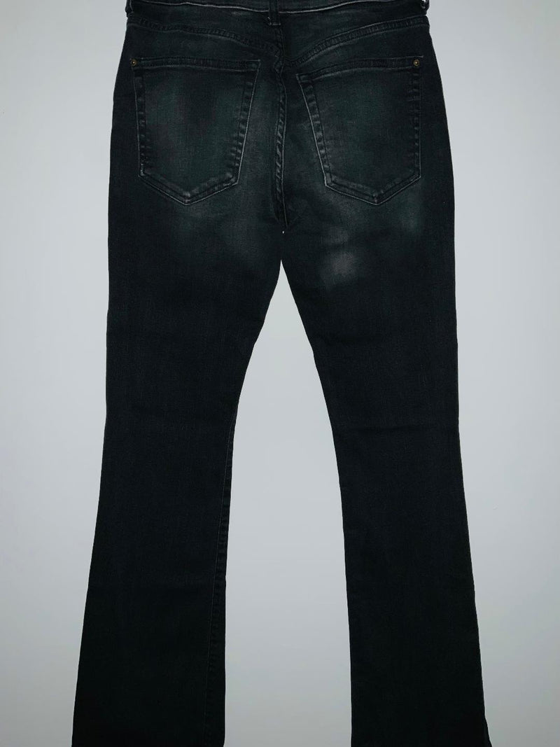 MANGO Jean bota Flare color negro. Talla 38