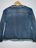 MANGO JEANS Chaqueta en indigo decorada. Talla XL