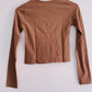 STRADIVARIUS Top básico en algodón. Talla XS