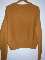 MANGO Sweater cuello redondo calado. Talla S