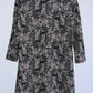MANGO Vestido cuello en pico estampado. Talla M