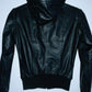 CHAQUETA En cuero tipo bomber para mujer. Talla S