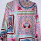 BLUSA Camisera estampada tipo pañuelo. Talla M*