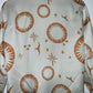 ANARIAS Kimono corto estampado sellos. Talla Única