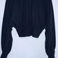 DE PREGGO Blusa corta entallada en cintura. Talla S*