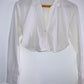 ZARA Blusa camisera corta con abertura. Talla S