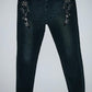 SYBILLA Jean cinco bolsillo skinny bordado. Talla 10