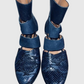 JUANA FRANCISCA Botines en cuero con metidos. Talla 37