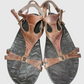 BRAHMA Sandalias en cuero doble correa. Talla 36