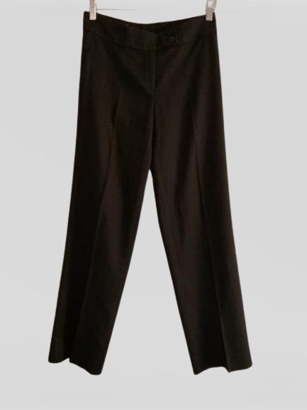 BETTINA SPITZ Pantalon semi formal a rayas pretina cruzada. Talla 4