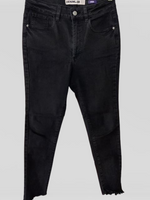 DENIMLAB Pantalón cinco bolsillos en dril negro. Talla 10