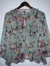 NAF NAF Blusa en chiffon estampada flores. Talla M