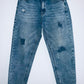 LEONISA Jean cinco bolsillos con destroyer. Talla 6