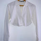 ZARA Blusa camisera corta con abertura. Talla S