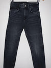 ZARA Jean cinco bolsillos cintura alta lavado negro. Talla 36