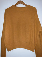 MANGO Sweater cuello redondo calado. Talla S